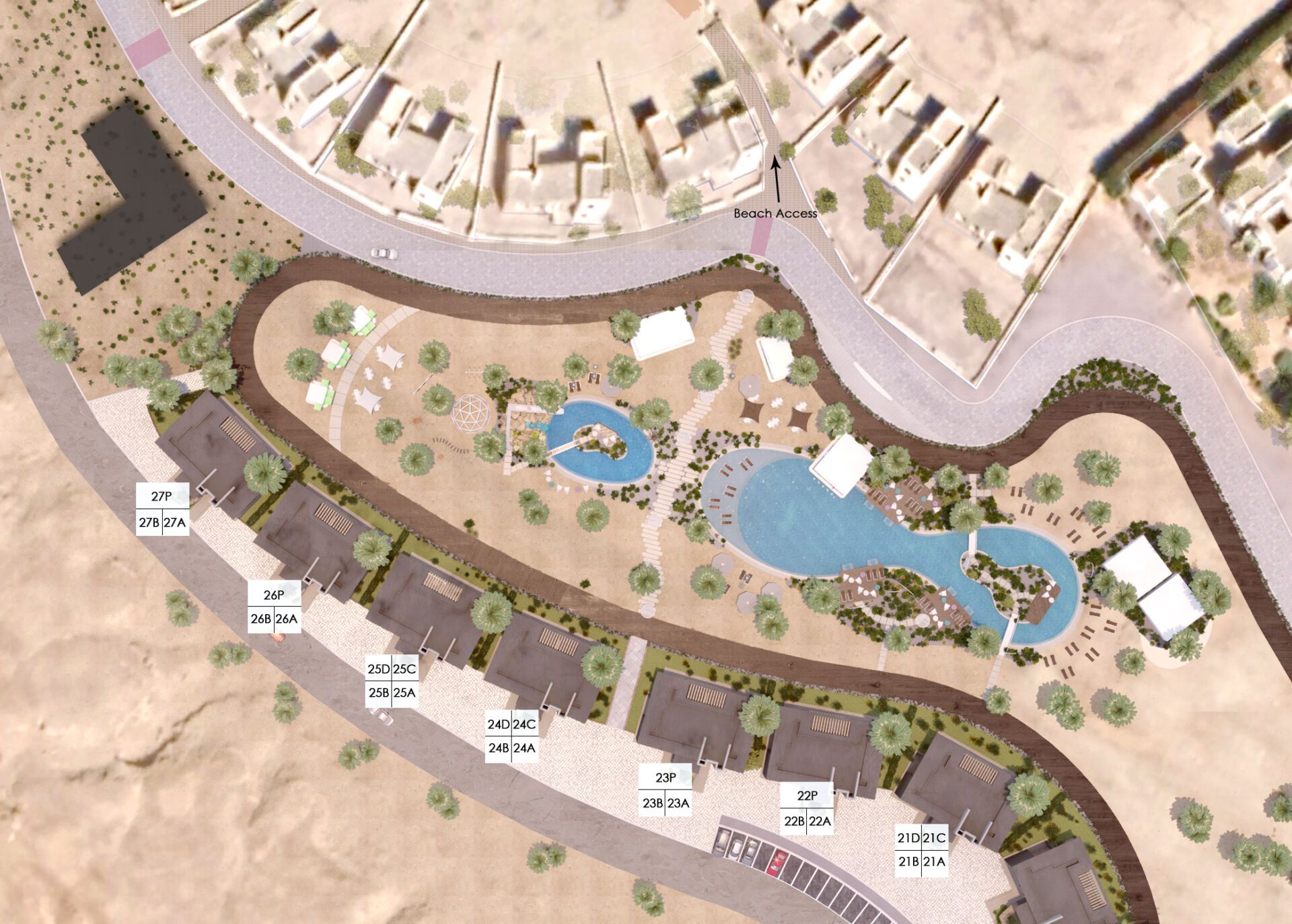 View of Reef Town | Soma Bay | Chalets & Penthouses – Relax Red Sea